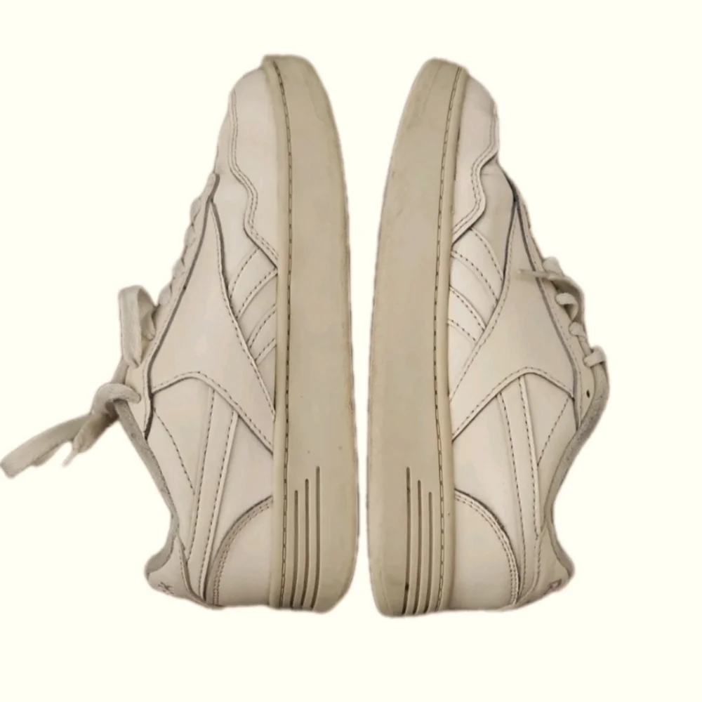 Reebok Womens Court Advance Cream Retro Casual Athletic Shoes 7.5
